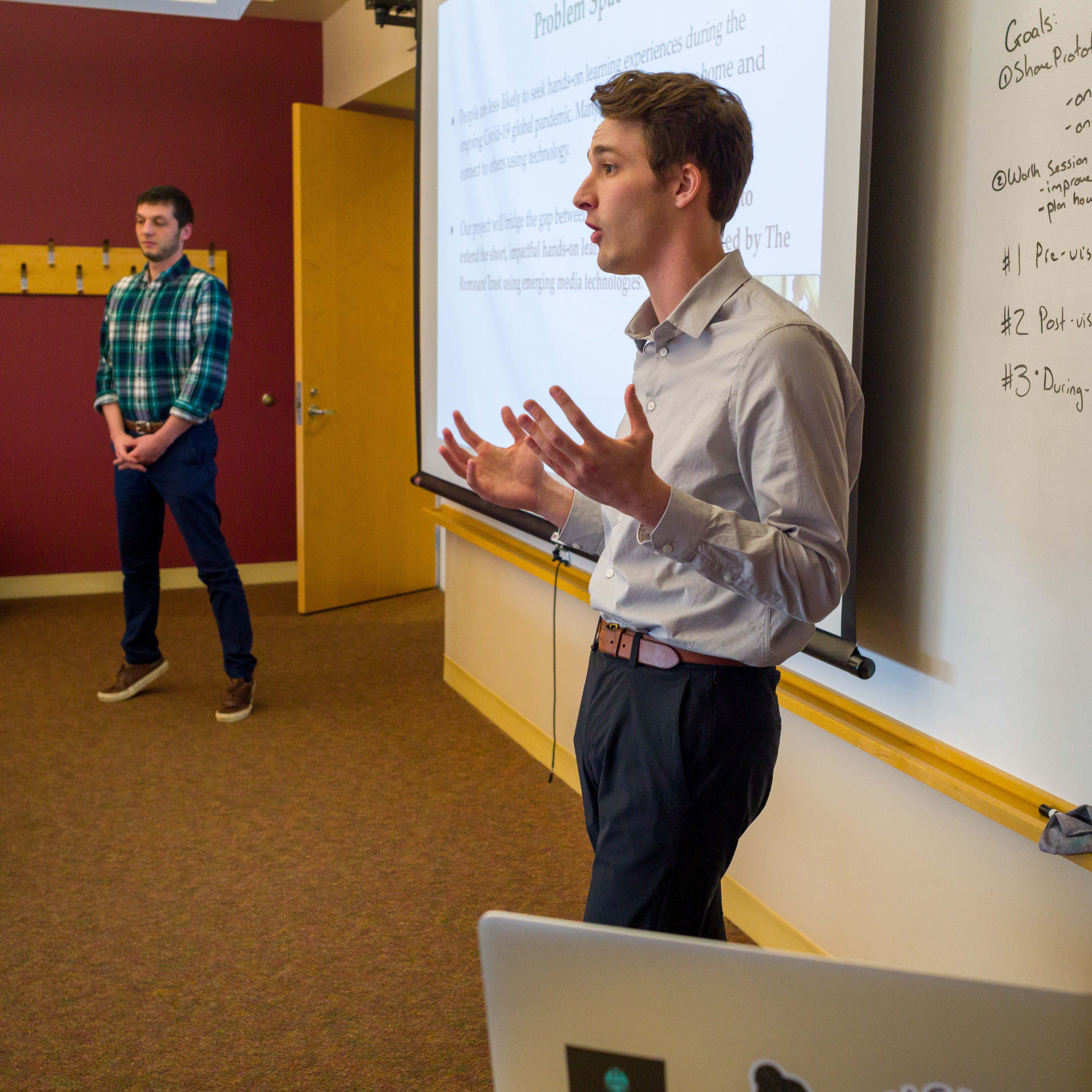 EMDD Year Two Pitch Nite, featuring a 1488 copy of Artistotle's Ethics illuminated in Latin, loaned by the Remnant Trust.